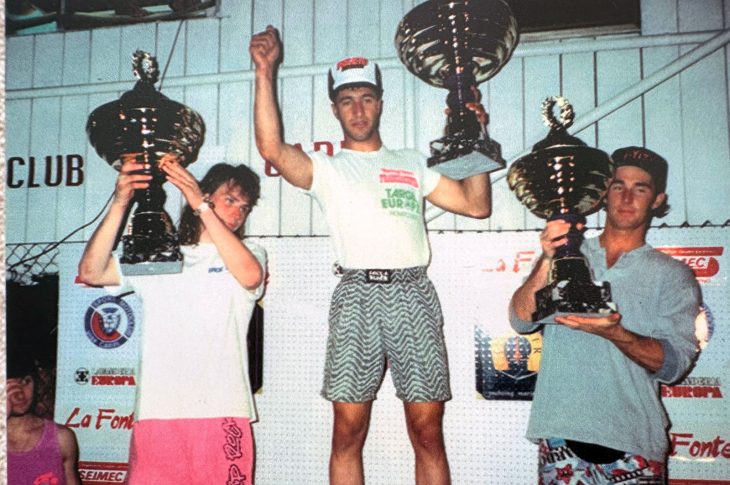 Il podio del Carpi Night Show 1991: da sin. Surratt, Manneh, Dymond