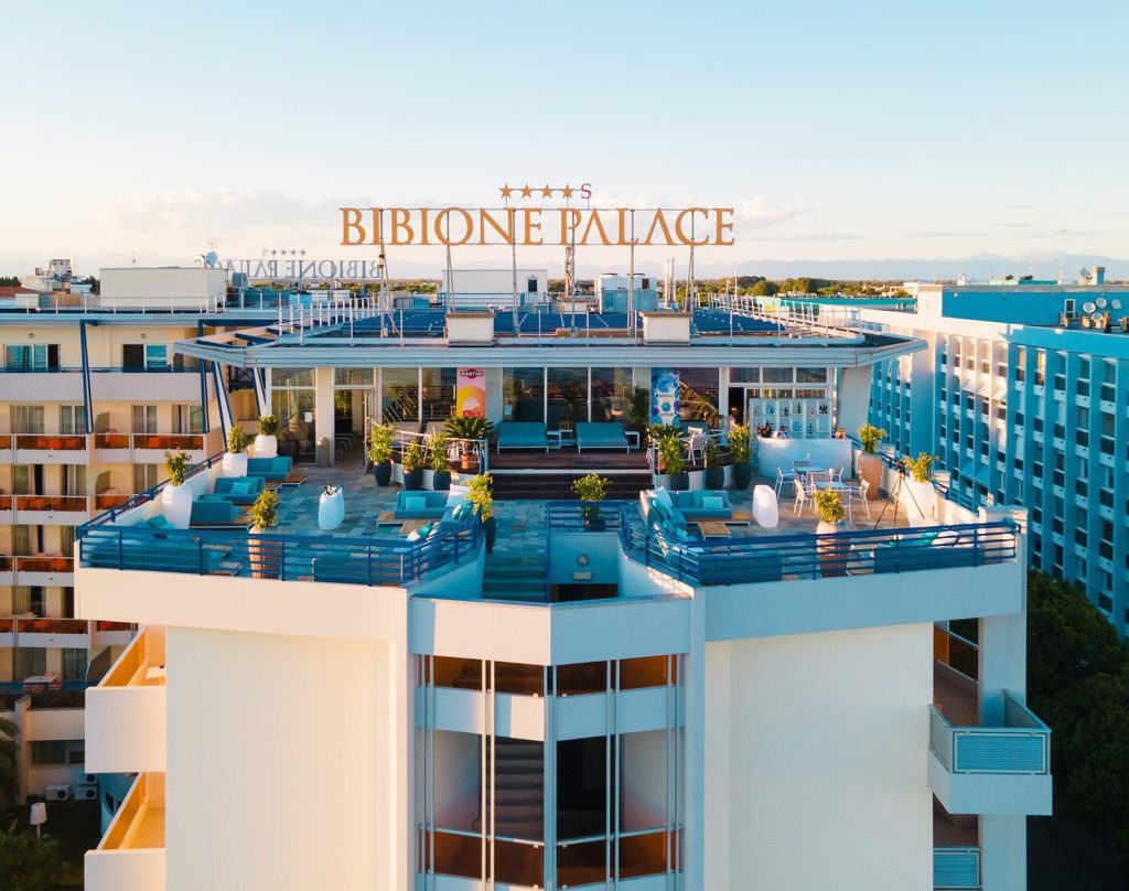 La terrazza del Bibione Palace hotel