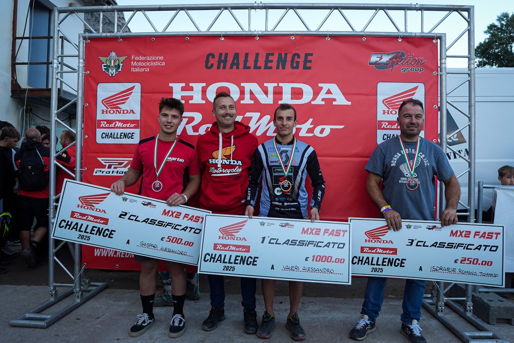 Il podio finale del challenge RedMoto 2025