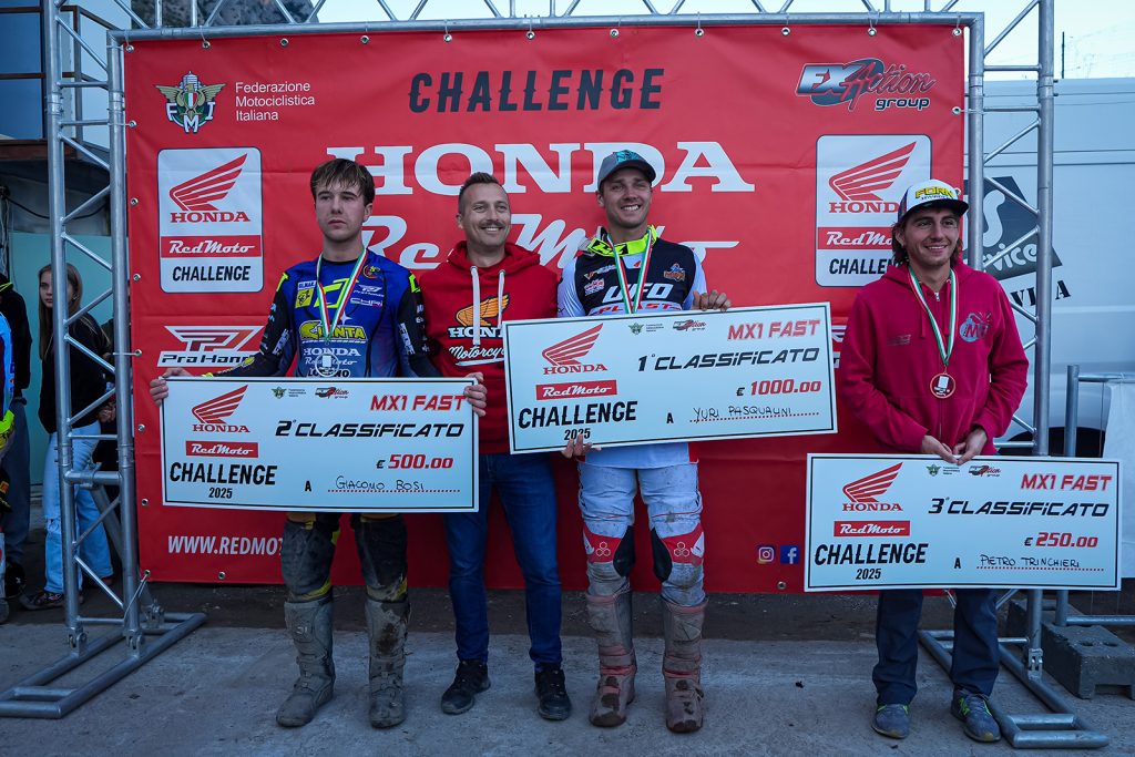 Il podio finale del challenge RedMoto 2025 Mx1