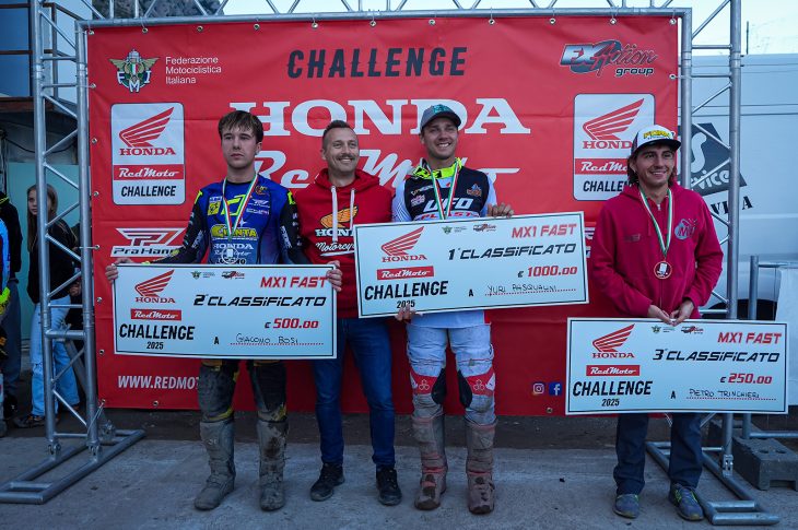Il podio finale del challenge RedMoto 2025 Mx1